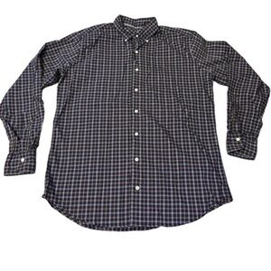 Peter Millar Blue and White Plaid Men's Shirt